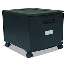Storex Single Drawer Mini File Cabinet With Lock And Casters Legal Letter Size 18 25 X 14 75 X 12 75 Inches Black Stx61259b01c Amazon In Office Products