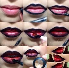 Black And Red Ombre Eyeshadow Ombre Lips Tutorials Ombre Lipstick Red Ombre Lips Ombre Lips Tutorial