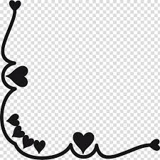 Heart border clipart #23147 free illustration by vector tradition download free clip art. Valentine Day Corners Black Heart Border Illustration Transparent Background Png Clipart Nohat Free For Designer