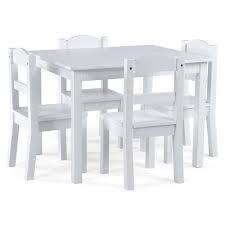 Tot Tutors 5 Piece Cambridge White Kids Natural Table And Chair Set Natural Primary Wooden Table And Chairs Kids Table And Chairs Kids Table Chair Set