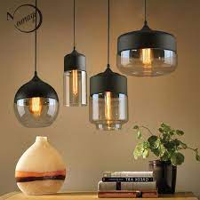 novyj kratkij sovremennyj podvesnoj steklyannyj podvesnoj svetilnik svetilniki e27 e26 led dlya kuhni res huisverlichting huis verlichting eetkamer lamp design