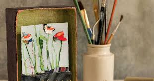 Step by step, simple acrylic painting tutorial for beginners! Use Acrylic Paint Skins To Make Abstract Flowers Cloth Paper Scissors