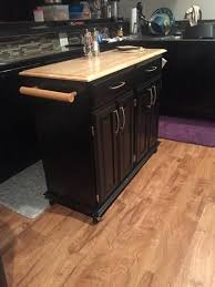 Homestyles Dolly Madison Black Kitchen Cart With Natural Wood Top 4528 95 The Home Depot In 2020 Black Kitchens Kitchen Ideals Kitchen