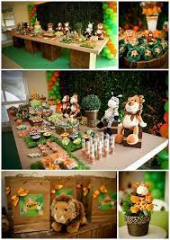 Art Safari Jungle Animal Baby Shower Theme Baby Showers De Safari Cumpleanos Del Zoologico Decoracion De Fiestas Infantiles
