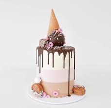 How to decorate the perfect cake for party | 10 cute cake decorating design ideas. Ice Cream Birthday Cake Ice Cream Cake Cake