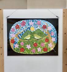 自分が下絵を描いて スタッフと利用者のみんなで制作した季節の貼り絵 ちぎり絵 を 施設の食堂に飾りました 今回は春がテーマで メジロや桜 桃 梅の花を描いています ただ今 夏がテーマの作品を制作中です 春の貼り絵 ちぎり絵 spring paper art collage