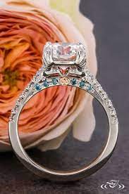 Custom Hummingbird And Rose Diamond Engagement Ring Antique Engagement Rings Gorgeous Wedding Rings Unique Engagement Rings