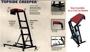 Traxion The Topside Creeper Over The Car Creeper Auto Creeper The Garage Store Steel Frame Construction Simple Storage Folded Up