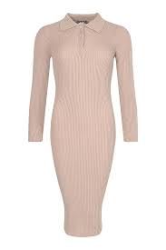 Shop easier with asos' multiple payments and return options (ts&cs apply). Polo Collar Rib Knit Midi Dress Boohoo