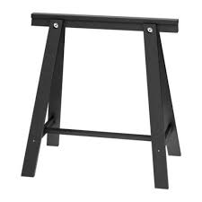 Oddvald Black Trestle 70x70 Cm Ikea Ikea Legs Ikea Trestle Table Legs