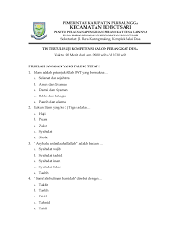 Itulah yang dapat kami bagikan terkait contoh pidato visi misi calon kepala dusun. Soal Tertulis Ujian Perangkat Desa