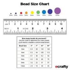 36 best bead size charts images in 2019 bead size chart