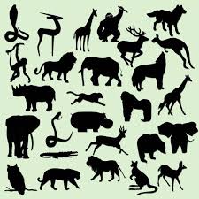 Pin By Natalie Gibbs On Craft Animal Silhouette Silhouette Clip Art Jungle Animals