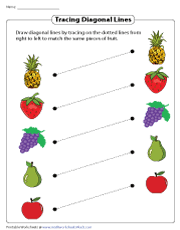 tracing diagonal lines worksheets