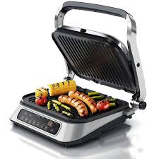 Arendo Kontaktgrill Elektrogrill Mit Digitalsteuerung 1900 W Elektrischer Tischgrill Sandwichmaker 7 Programme Antihaft Be Kitchen Grilling Grill Pan