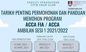 Yang penting i akan buat permohonan ke uitm. Permohonan Program Acca Fia Acca Uitm Ambilan 1 2021 2022 Edu Bestari