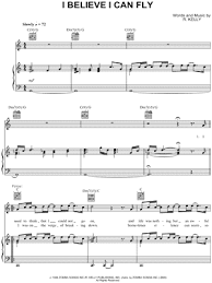 I believe i can fly i believe i can touch the sky i think about it every night and day spread my wings and fly away. R Kelly I Believe I Can Fly Sheet Music In Db Major Transposable Download Print Sku Mn0027175