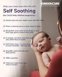 Is your baby learning to self-soothe? Here's a gentle progression to help.  From eye contact to feeding — here's a step-by-step method to calm your baby  before sleep or fussiness spirals: 👀