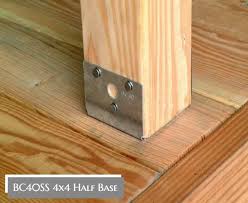 Stub is 3/4″ square stainless steel tubing. Post Bases Caps Stainless Steel Steel Deck Framing Frames On Wall Wooden Porch