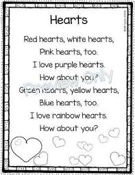 Hearts Poem For Kids Valentines Day Color Words Poem Of The Week Poetry Notebook Valentines Day Songs Valentines Day Poems Valentines Songs For Kids