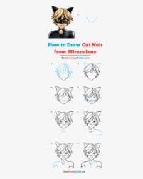 This will become the top of the cat's head. How To Draw Cat Noir From Miraculous Red Panda Drawing Easy Step By Step Hd Png Download Kindpng