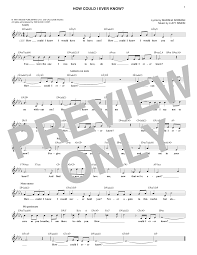 Forgive me, can you forgive me? Lucy Simon How Could I Ever Know Sheet Music Pdf Notes Chords Broadway Score Lead Sheet Fake Book Download Printable Sku 251934