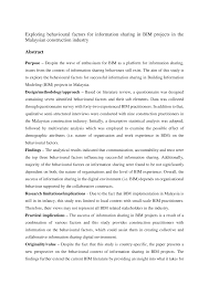 Among supply chain participants in different methods of project procurement' , malaysian construction research journal, 9 (2) , pp. 1