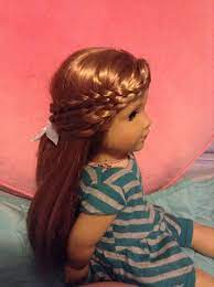 A Cute And Easy Hairstyle For Your American Girl Doll This Is Mckenna American Girl Hairstyles American Girl Doll Hairstyles Doll Clothes American Girl