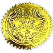 Gold Excellence Seals 50 Count Certificate Certificates Certificateseals Certificatedesign Paper Design Certificate Design Christmas Stationery