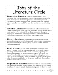 Pin By Danielle Reeser On For The Classroom Literature Circle Jobs Literature Circles Teaching Literature