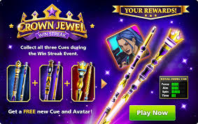 Content must relate to miniclip's 8 ball pool game. 8 Ball Pool On Twitter The Crown Jewel Win Streak Is Here Accumulate Wins To Get Rewards If You Complete The Three Cues You Ll Win An Exclusive Cue And Avatar Ready