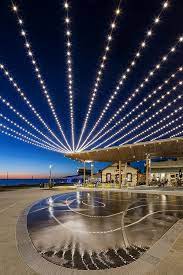 Henley Square Catenary Lighting System Adelaide Tensile Design Architectural Lighting Design Streetscape Design Outdoor Lighting Design
