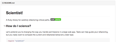 Section Link Within The Readme File For The Github Scientist Repository Syntax Quotation Format Quoting Text