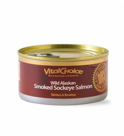 Smoked Sockeye Salmon - 5.5 oz cans | Vital Choice