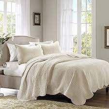 More than 10 ivory quilt at pleasant prices up to 54 usd fast and free worldwide shipping! Amazon Com Madison Park Tuscany Quilt Set Casual Damask Medallion Stitching Design Anti Microbial Lightweight Coverlet Bedspread Bedding Shams King Cal King 108 X96 Scallop Edges Cream 3 Piece Home Kitchen
