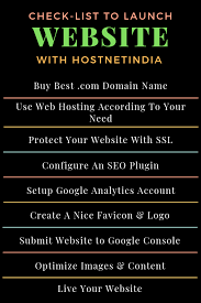 Check List To Launch Website With Hostnetindia Set Up Google Analytics Google Console Web Hosting