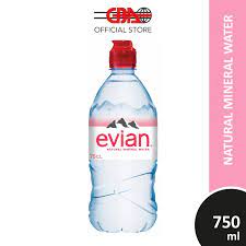 Bottled at the cachat spring by: Evian Natural Mineral Water 750ml Rebirth Shopee Malaysia