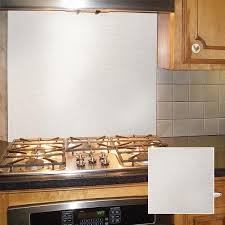 polished stainless steel backsplash