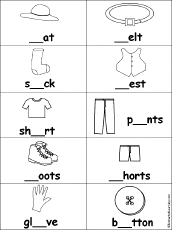 Fill In Missing Letters In Clothes Words Clothes Words Clothes Worksheet Kindergarten Worksheets