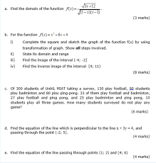 Solved A Find The Domain Of The Function F X 3x 12 5 Chegg Com