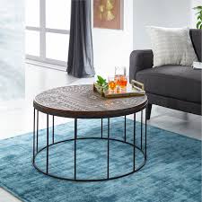 Round coffee table metal base nordic round coffee table marble top modern living room furniture silver stainless steel metal base. Large Decorative Carved Round Wood Coffee Table W Metal Base 31 5 X 18 32 X 32 X 18 Overstock 32114420