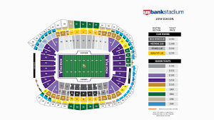 Michigan Stadium Seat Map Vikings Seating Chart At U S Bank