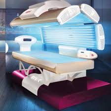 If you've recently purchased a tanning bed for use in your home, you're probably curious about how read the manual that came with your tanning bed to learn the voltage your new tanning bed uses. Tanning Bed Solarium Light Body Plus 450 Low Pressure