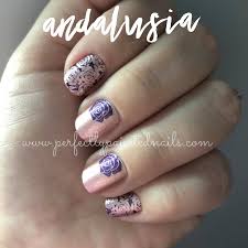 Shimmery Rose Pink With Purple Roses Andalusia Is Stunning Color Street 100 Nails Polish Strips No Dry Tim Color Street Nails Color Street Perfect Nails