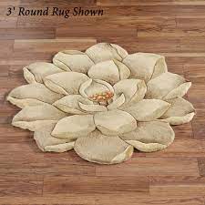 Melanie Magnolia Round Flower Rug Flower Rug Rugs Rugs On Carpet