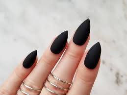 Almond Short Almond Shaped Matte Black Nails Classic Matte Black Press On Nails Any Shape Nail Glue Or Nail Tabs Coffin Stiletto Almond Oval Round Long Medium Short Halloween Matte Black Nails Maroon Nails Stiletto Nails