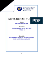 Senarai hartabenda/peralatan pejabat iv 5. Nota Serah Tugas Chegebu