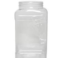 120 oz. Clear PET Square Plastic Jars (110-400)