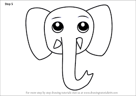 The red lines in each step make completing each drawing a breeze. Learn How To Draw An Elephant Face For Kids Animal Faces For Kids Step By Step Drawing Tutorials
