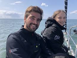 Der hamburger hatte bei der vendée globe kurz vor dem ziel einen zusammenstoß. Greta Thunberg Boris Herrmann On Board Malizia Ii August 14 2019 Plymouth Ycmpress Monaco Reporter